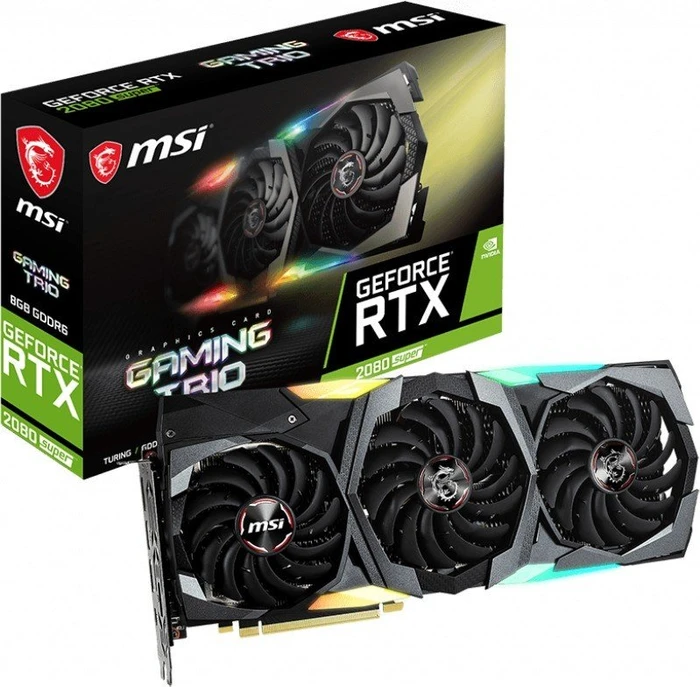 MSI GeForce RTX 2080 SUPER Gaming Trio, 8GB GDDR6, HDMI, USB-C, 3x DP