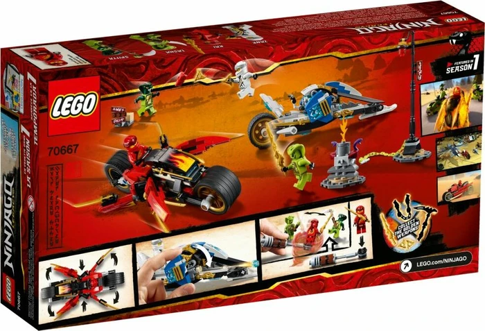 LEGO Ninjago Legacy - Kais Feuer-Bike & Zanes Schneemobil