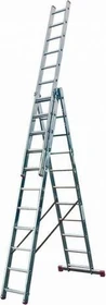 Krause Corda Alu 3-tlg. Teleskop-Mehrzweckleiter, 3x 9 Stufen