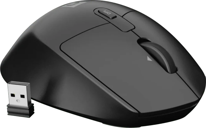 Natec Kite Silent Wireless Mouse schwarz, USB/Bluetooth