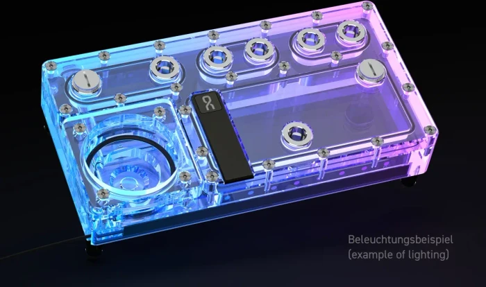 Alphacool Core Distro Plate 240 Links V.2 mit VPP, Verteilerplatte mit Pumpe