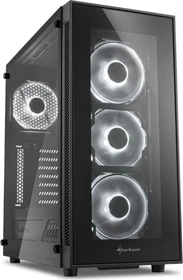 Sharkoon TG5, Glasfenster, Lüfter LED weiß