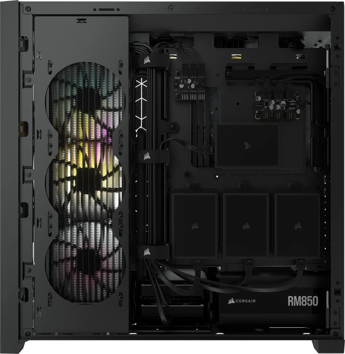 Corsair iCue 5000X RGB, schwarz, Glasfenster