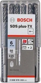 Bosch Professional SDS-plus-7X Hammerbohrer, 6x50x115mm, 30 Stück