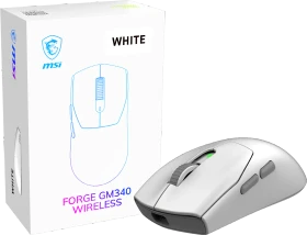 MSI Forge GM340 Wireless Gaming Mouse White, USB/Bluetooth