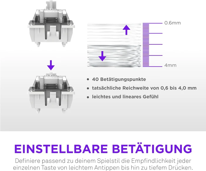 NZXT Function Elite MiniTKL, matt weiß, LEDs RGB, hot-swap, NZXT Magnetic, USB, DE
