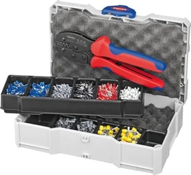 Knipex PreciForce Crimpzange inkl. Aderendhülsen-Sortiment inkl. Systainer, 22cm