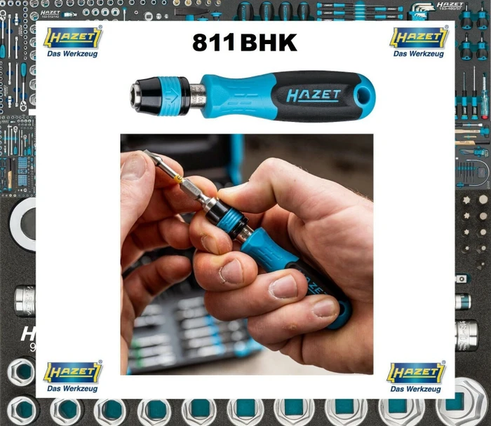 Hazet 811BHK Bithalter-Schraubendreher, 1/4"