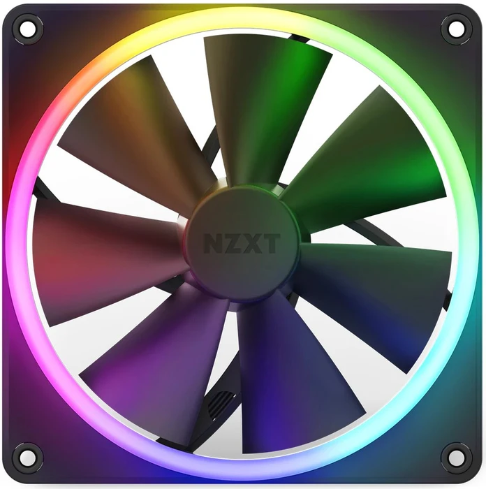 NZXT F Series F140 RGB, Matte Black, schwarz, LED-Steuerung, 140mm, 2er-Pack
