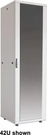 Intellinet Basic Line 19" Netzwerkschrank 32HE, Flatpack, Sicherheitsglastür, grau, 800mm tief