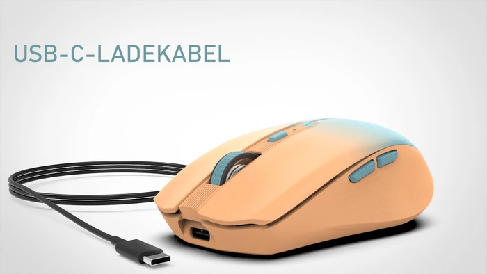 Inca IWM-511RT Wireless Mouse orange/blau, USB/Bluetooth