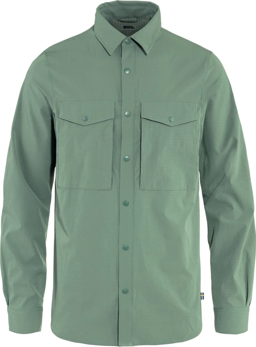 Fjällräven Abisko Trekking Hemd langarm parina green (Herren)