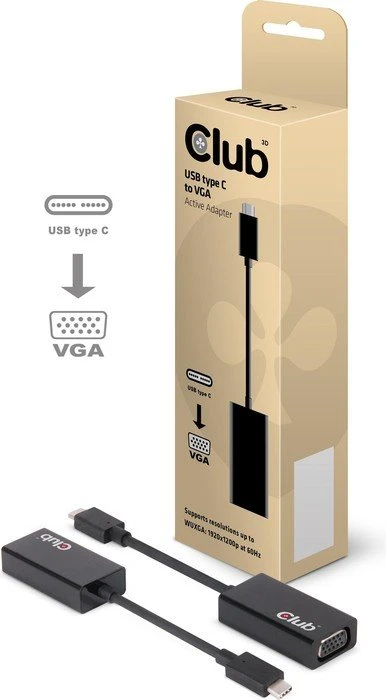 Club 3D aktiver USB 3.1 Typ-C/VGA Adapter