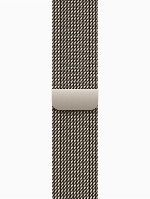 Apple Watch Series 12 (GPS + Cellular) 42mm Titan natur mit Milanaise-Armband natur