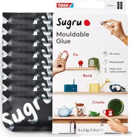 tesa Sugru Klebeknete schwarz, 8 Stück