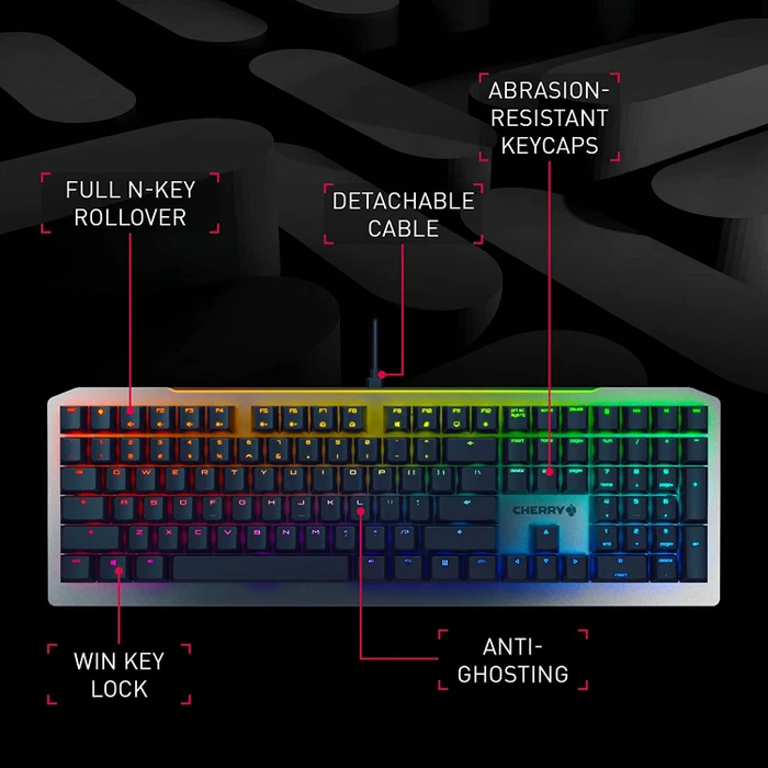 Cherry MV 3.0, LEDs RGB, grau/schwarz, Cherry VIOLA, USB, EU