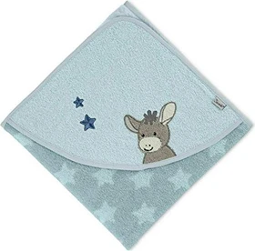 Sterntaler Badetuch Esel Emmi 100x100cm mittelblau