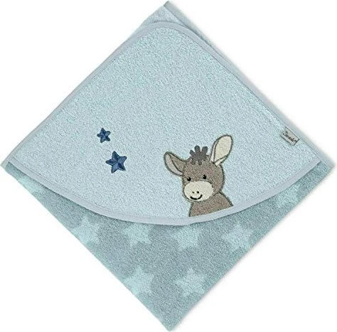Sterntaler Badetuch Esel Emmi 100x100cm mittelblau