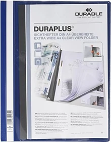 Durable Duraplus Schnellhefter, A4, dunkelblau/transparent, 25er-Pack