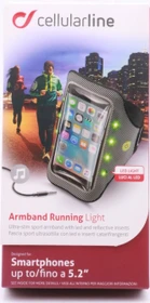 Cellularline Armband Running Light 5.2" schwarz