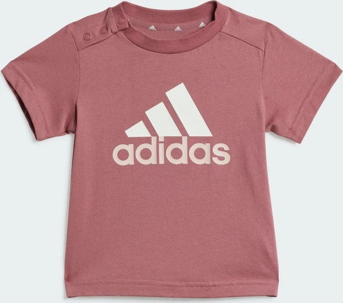 adidas Essentials Organic Cotton T-Shirt and Shorts Set preloved crimson/white (Junior)
