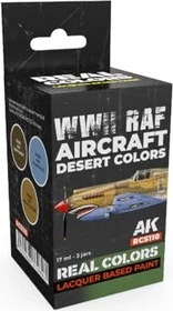 AK-Interactive 2nd Gen Real Colors WWII RAF Aircraft Desert Colors Farbset, 3-tlg.