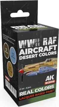 AK-Interactive 2nd Gen Real Colors WWII RAF Aircraft Desert Colors Farbset, 3-tlg.
