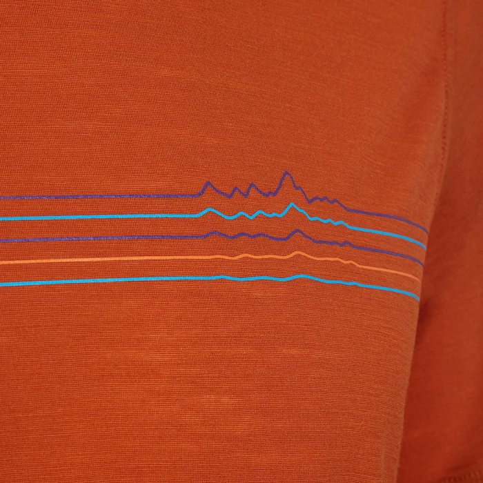 Patagonia Capilene Cool Merino Graphic Funktionsshirt kurzarm fitz roy fader/sandhill rust (Herren)