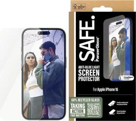 PanzerGlass Safe Anti-Blue Light Screen Protector Ultra-Wide Fit für Apple iPhone 16
