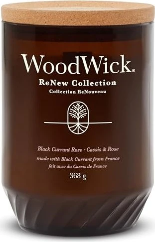WoodWick ReNew Collection Black Currant & Rose Duftkerze, 368g
