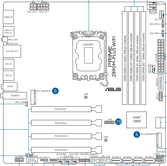 ASUS Prime Z890M-Plus WIFI (Intel 1851)