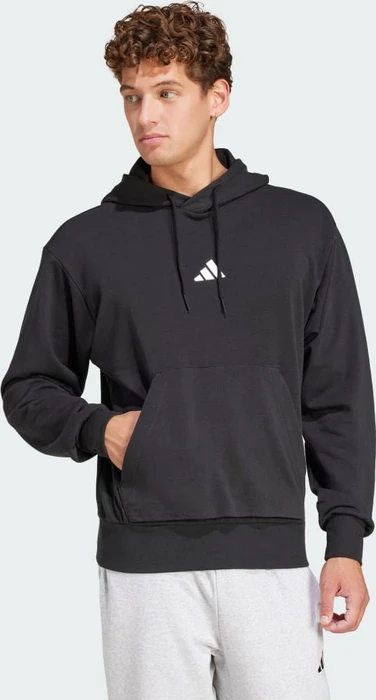 adidas Essentials Feelcozy French Terry Hoodie schwarz/weiß (Herren)