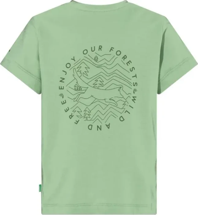 Vaude Baumwolle T-Shirt kurzarm aloe vera uni (Junior)