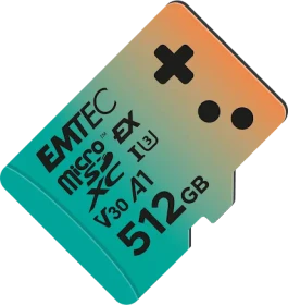 Emtec Express Gaming R880/W700     512GB, UHS-I U3, A1, Class 10, SD Express EX I