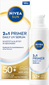 Nivea Sun Daily UV Serum 2in1 Pimer LSF50+,     30ml
