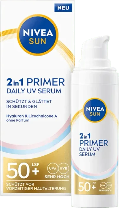 Nivea Sun Daily UV Serum 2in1 Pimer LSF50+, 30ml