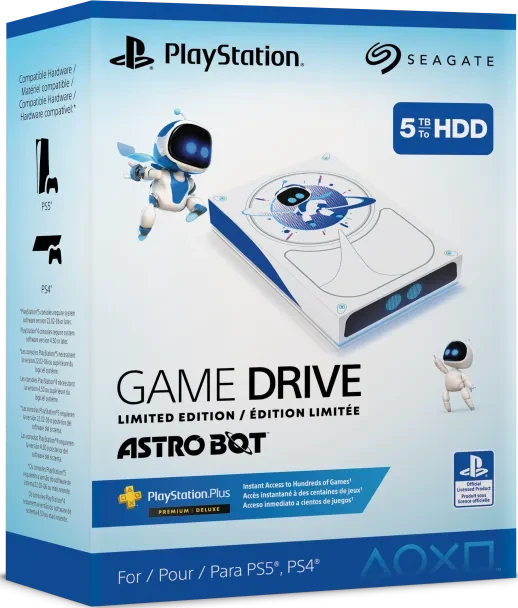 Seagate Game Drive for PlayStation - Astro Bot Limited Edition, 5TB, USB 3.0 Micro-B