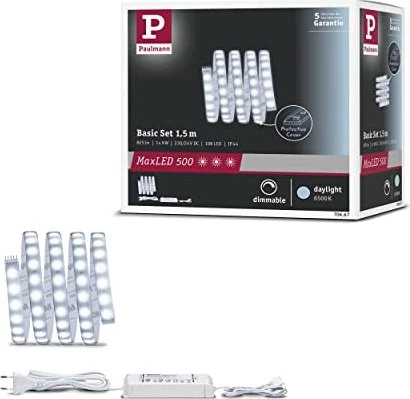 Paulmann MaxLED 500 Basisset LED-Streifen tageslichtweiß beschichtet 1.5m