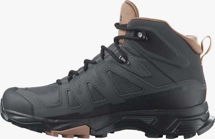 Salomon X Ultra 4 Mid Wide GTX ebony/mocha mousse/almond cream (Damen)
