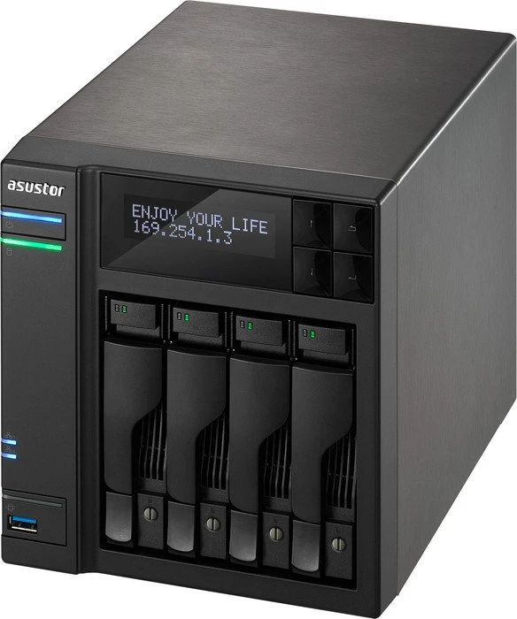 Asustor AS7004T, 2GB RAM, 2x RJ-45 1000Base-T, 3x USB-A 3.0