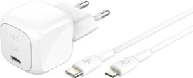 Belkin BoostCharge USB-C-Ladegerät + USB-C-/Lightning-Kabel (30W) weiß