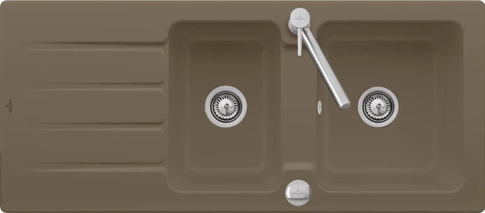 Villeroy & Boch Architectura 1160x510mm Einbau Becken reversibel mit Ablauffernbedienung timber