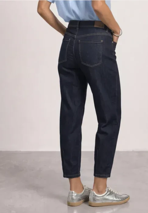 Street One High Waist Barrel Leg Jeans rinse blue washed (Damen)