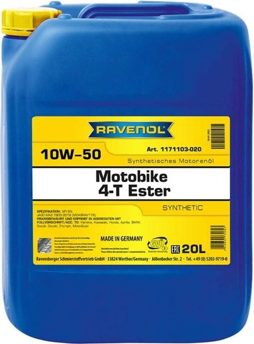Ravenol Motobike 4-T Ester SAE 10W-50 20l