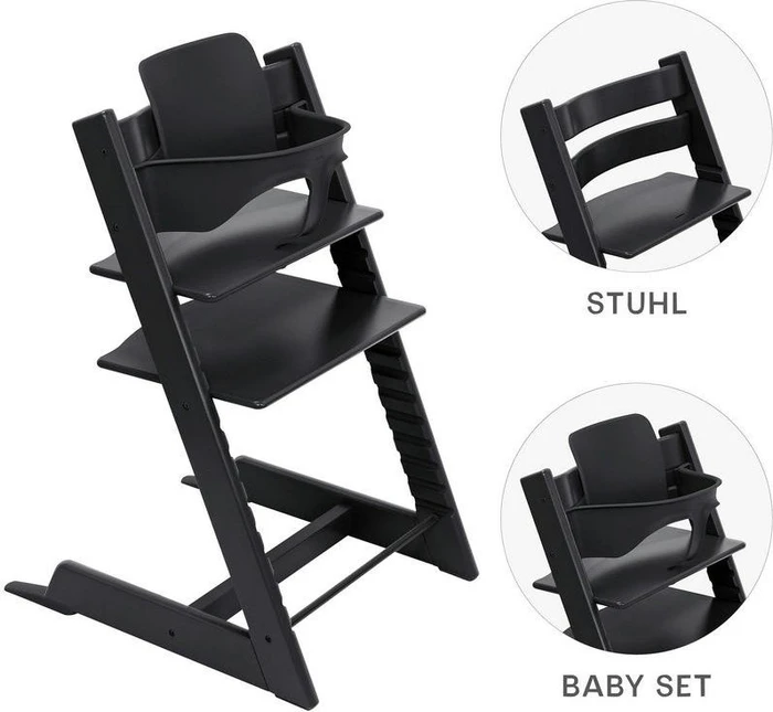 Stokke Tripp Trapp inkl. Baby-Set 2in1 Buche black