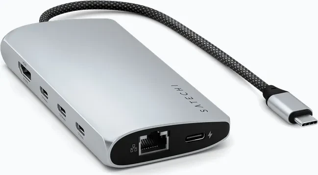 Satechi 8-in-1 Multiport Adapter, silber, USB4 [Stecker]