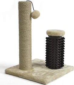 AmazonBasics Kratzbaum mit Bürste, beige
