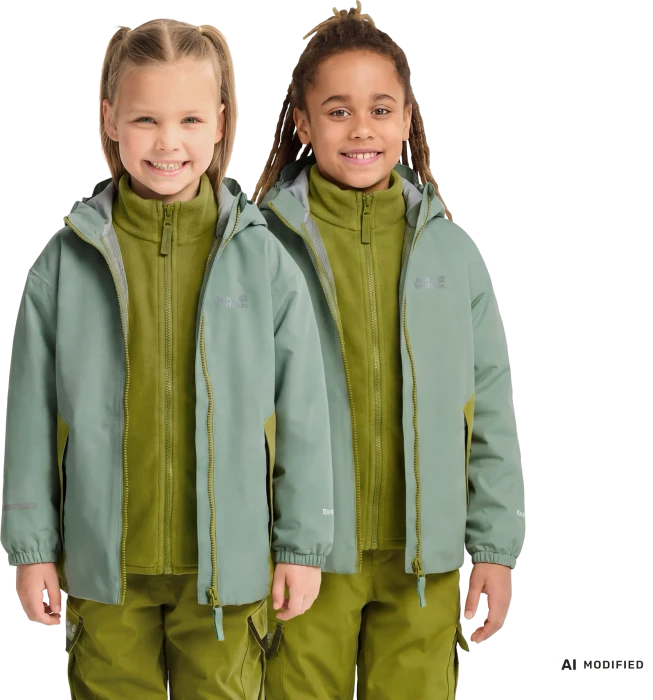 Jack Wolfskin Iceland 3in1 Funktionsjacke green zinnia (Junior)