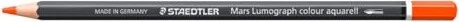 Staedtler Mars Lumograph colour aquarell 104 Aquarellstift rotorange, Kartonetui, 6er-Pack