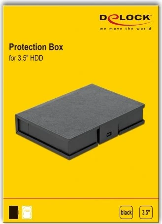 DeLOCK Protection Box for 3.5" HDD, 3.5", schwarz